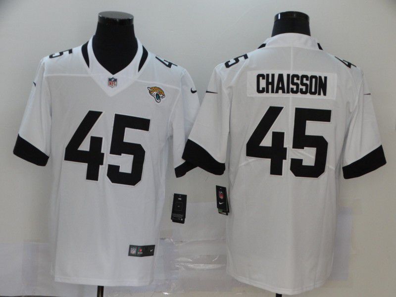 Men Jacksonville Jaguars 45 Chaisson White Nike Vapor Untouchable Limited Player NFL Jerseys